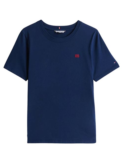 T-shirt donna blu in cotone Tommy Hilfiger | WW0WW45522C1G